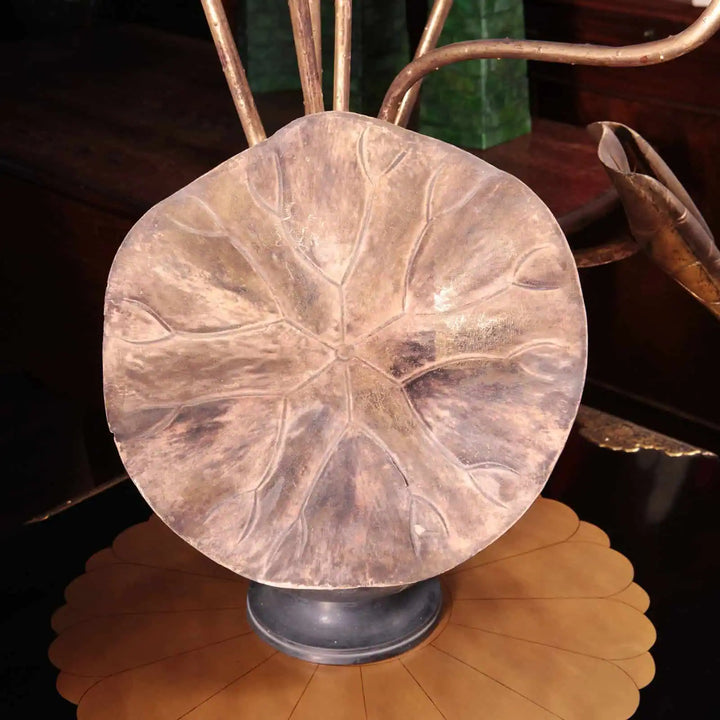 16 gold lacquered wood Jyôka lotus flowers