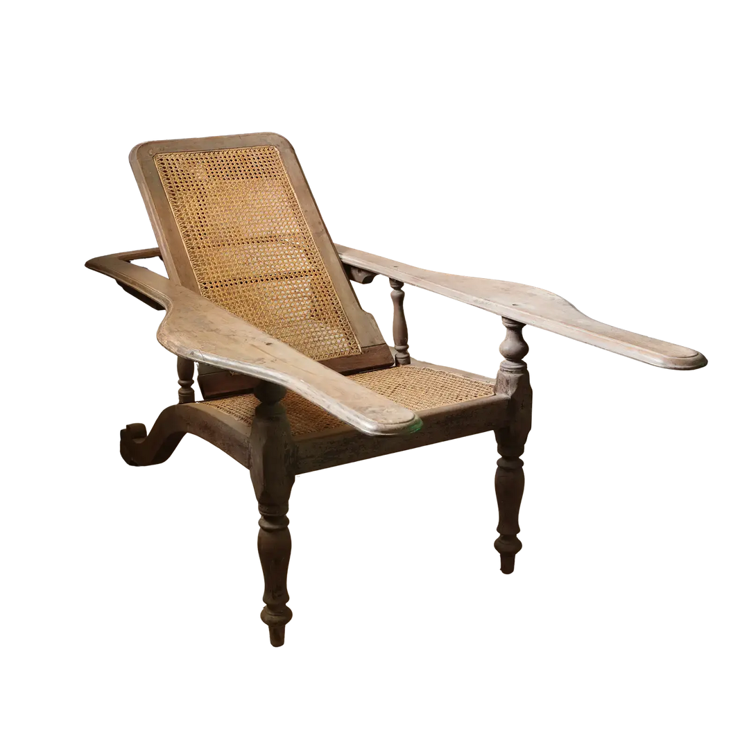 Anlgo-Indian Caned Plantation Chair