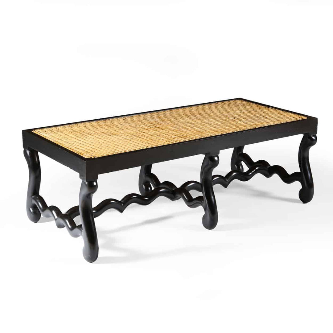 Pair of Os de Mouton Ebonised Long Benches