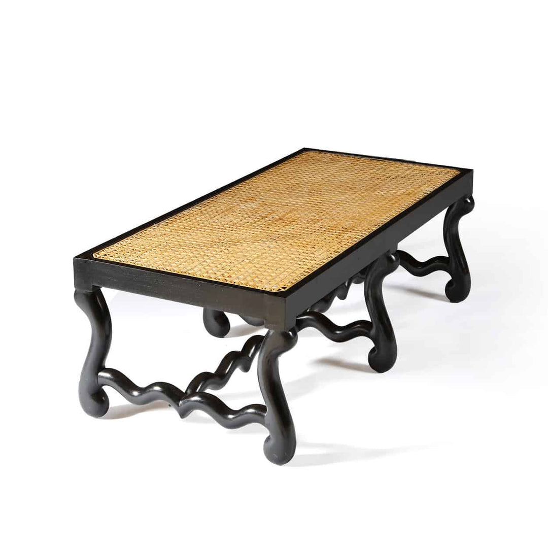 Pair of Os de Mouton Ebonised Long Benches