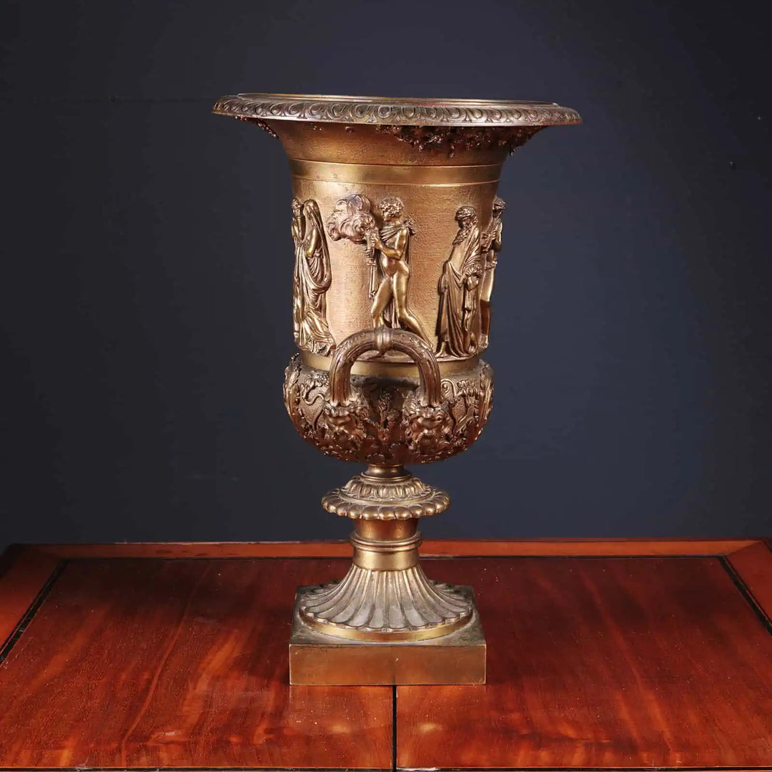 Grand Tour Bronze Vase After The Antique