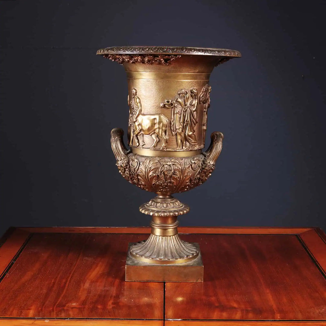 Grand Tour Bronze Vase After The Antique