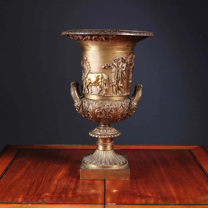 Grand Tour Bronze Vase After The Antique
