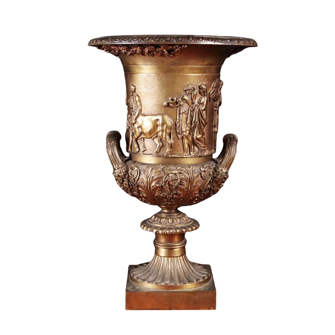 Grand Tour Bronze Vase After The Antique