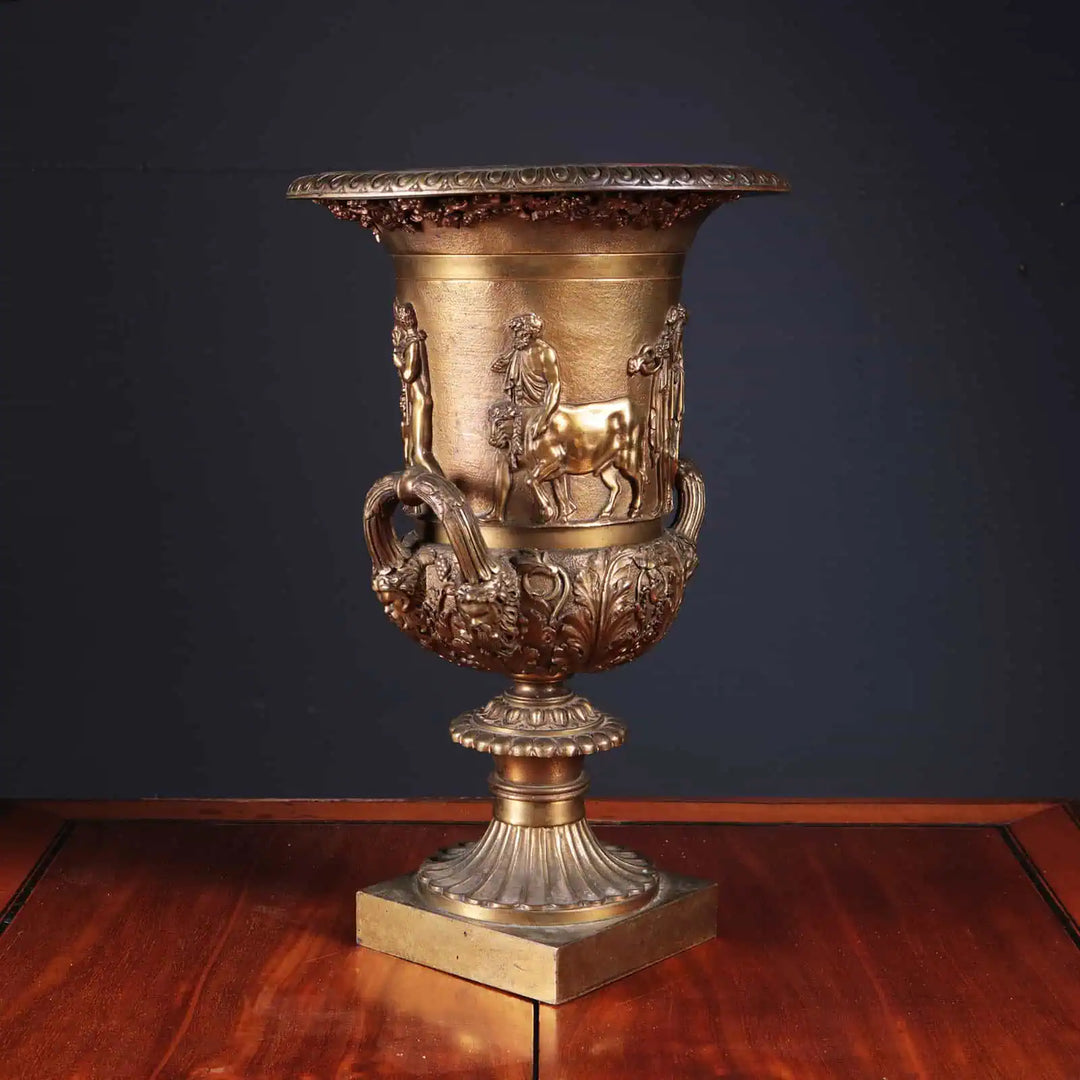 Grand Tour Bronze Vase After The Antique