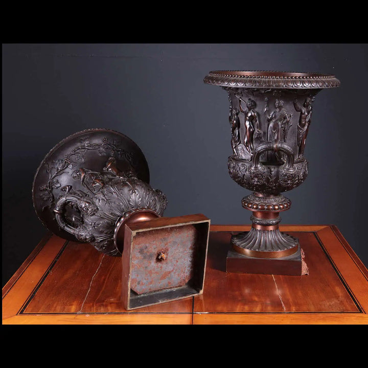 Pair of Grand Tour Models after the Medici Vase