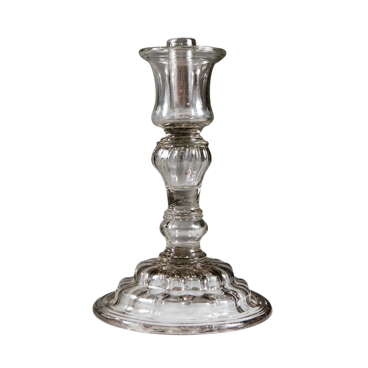 18th Century Venetian Grey Glass Candlestick