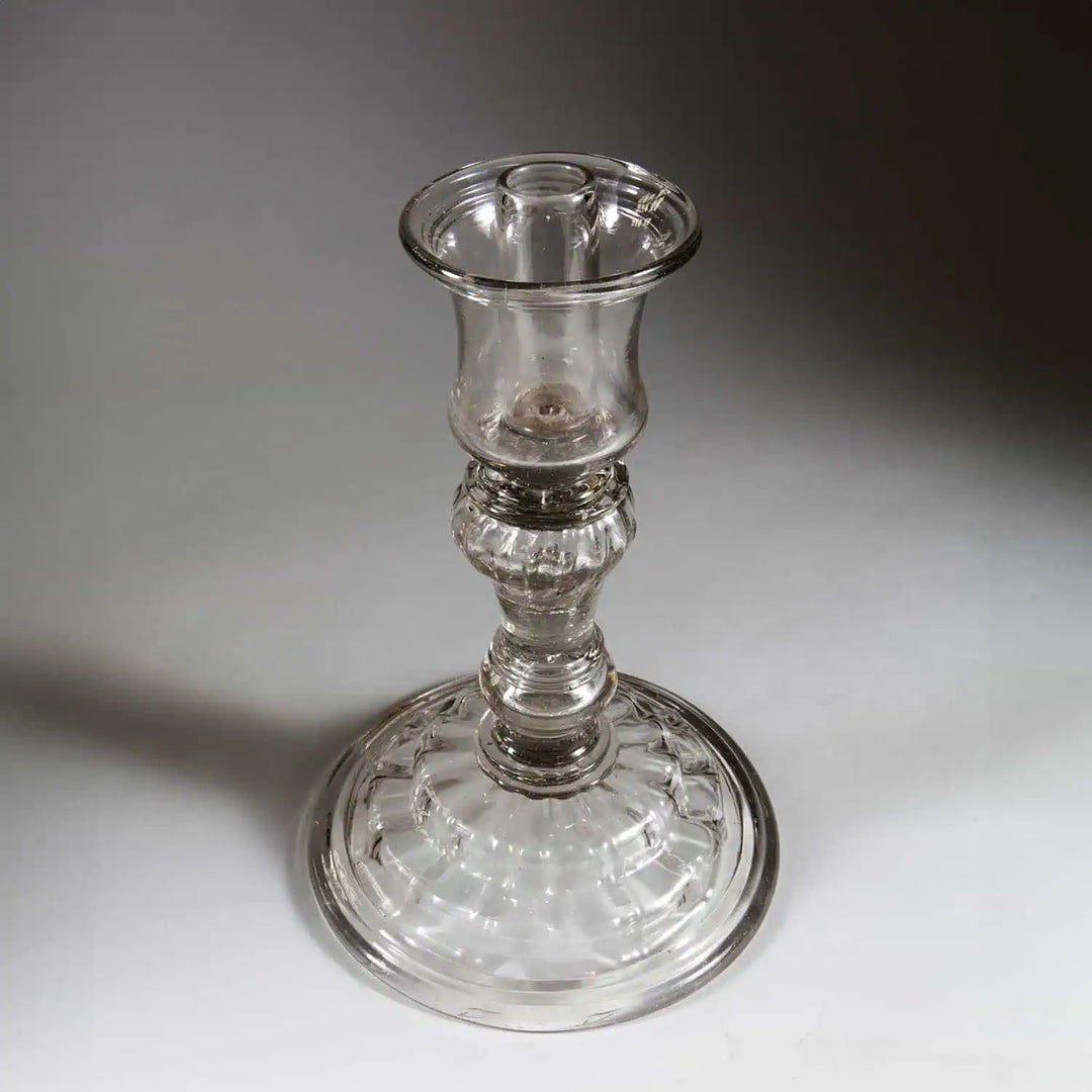 18th Century Venetian Grey Glass Candlestick