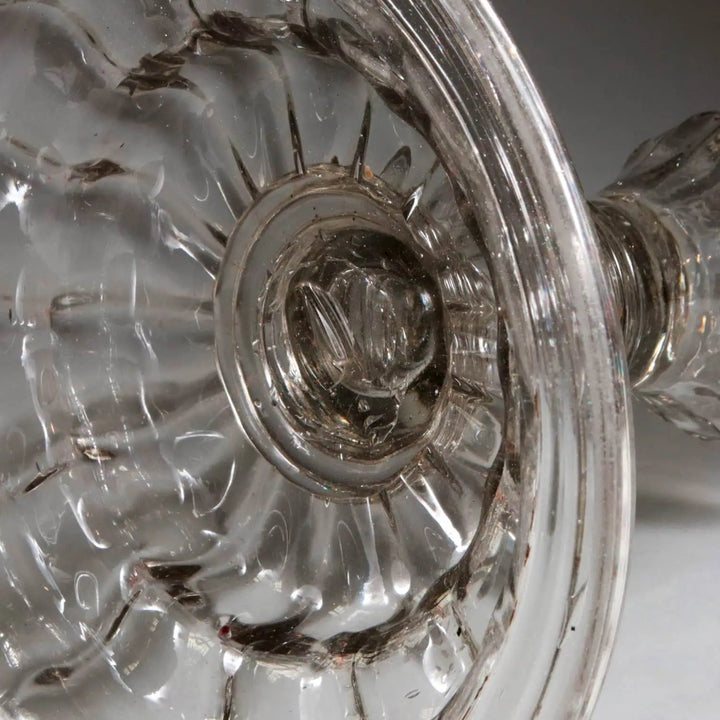 18th Century Venetian Grey Glass Candlestick