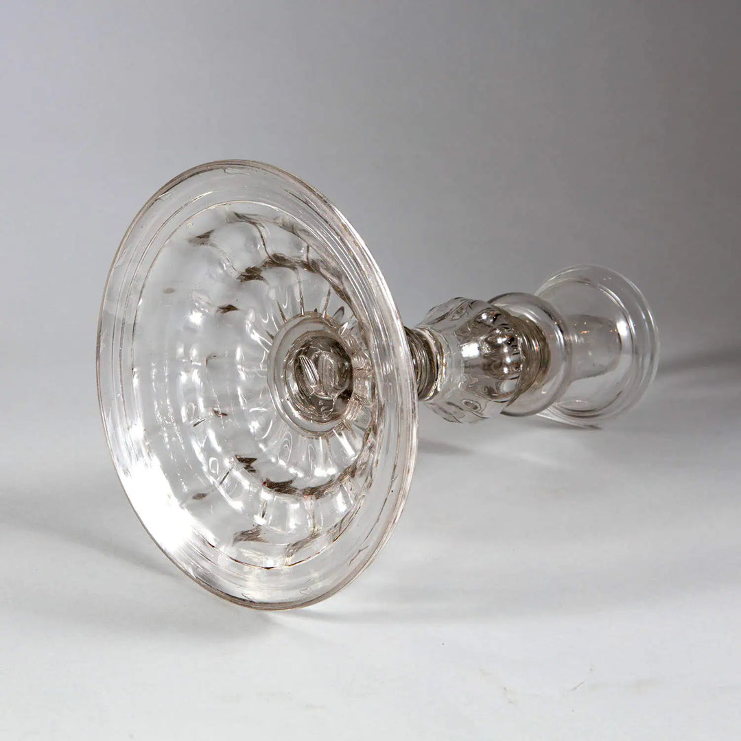 18th Century Venetian Grey Glass Candlestick