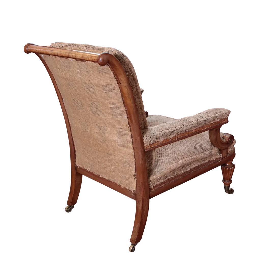 William IV Walnut Library Chair