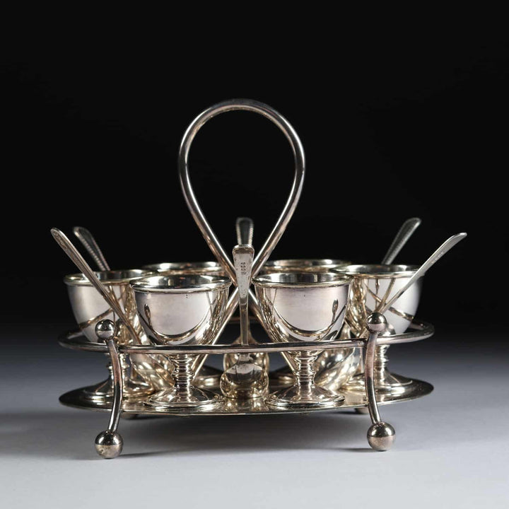 Hukin & Heath Silver Plate 6 Egg Cruet