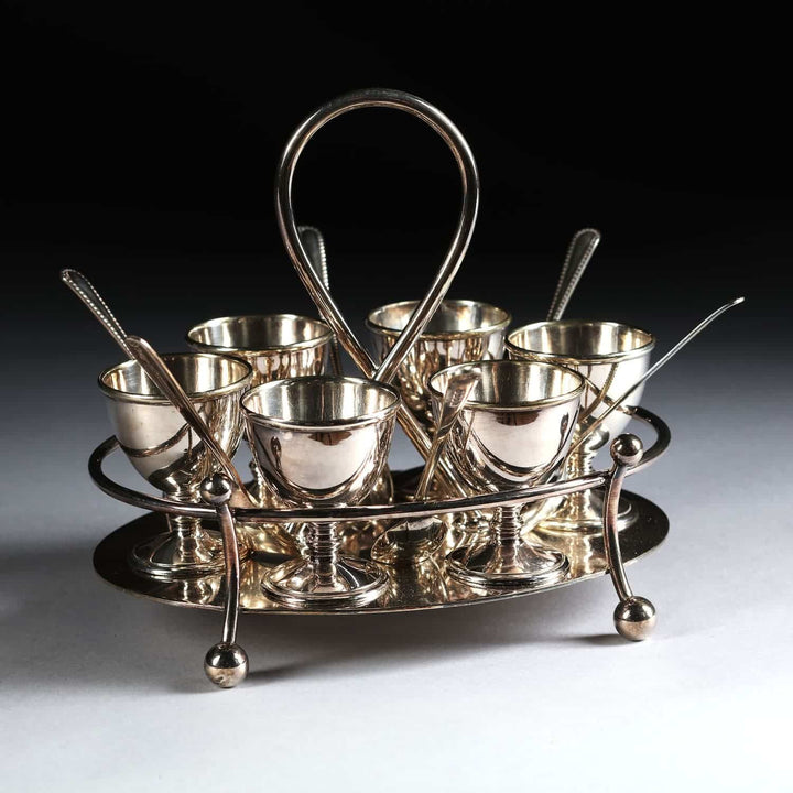 Hukin & Heath Silver Plate 6 Egg Cruet