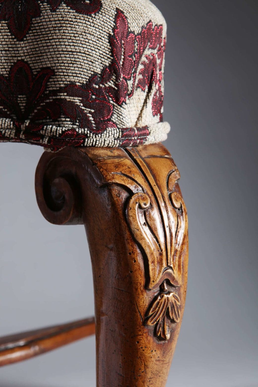 Pair of Large 18th Century Italian Walnut Stools