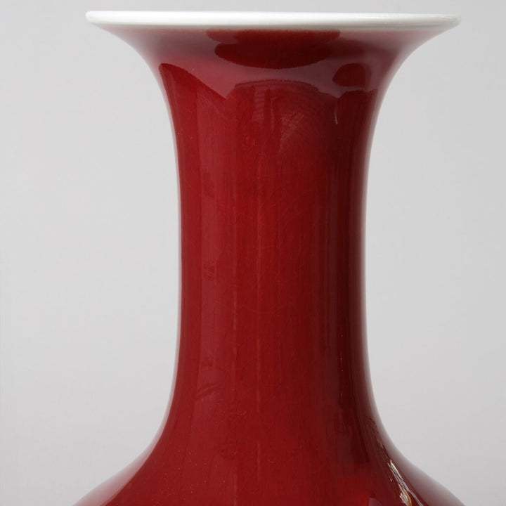 Pair of Sang de Boeuf Bottle Vases as Table Lamps