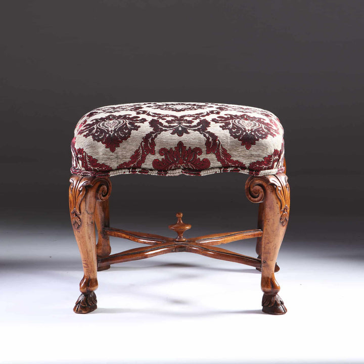 Pair of Large 18th Century Italian Walnut Stools