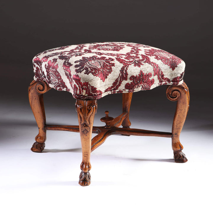 Pair of Large 18th Century Italian Walnut Stools