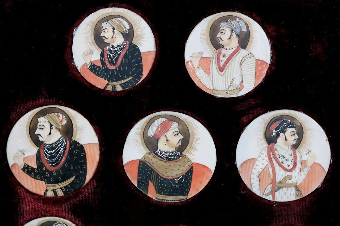 Indian Miniature Group of 13 Mughal Ruler Portraits