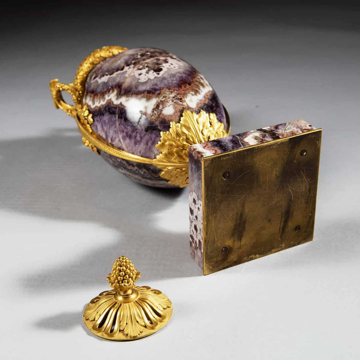 Pair of Siberian Amethyst Urns