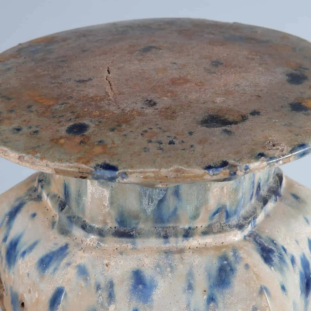 Antique Chinese Pottery Drip Glazed Stool