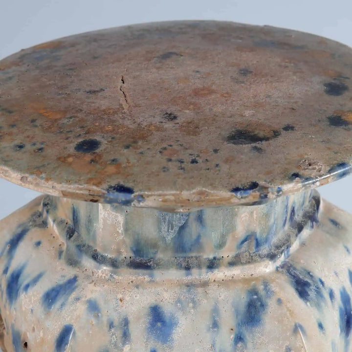 Antique Chinese Pottery Drip Glazed Stool