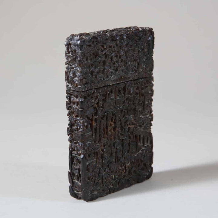 Chinese Carved Tortoiseshell Card Case