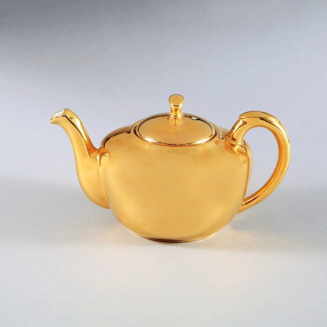 Royal Worcester 1970’s Porcelain Gold Lustre Teapot
