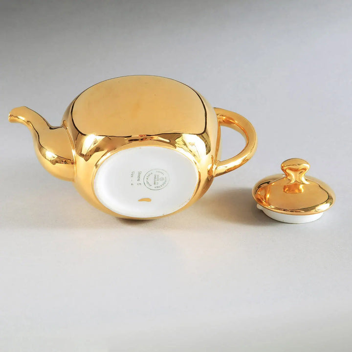 Royal Worcester 1970’s Porcelain Gold Lustre Teapot