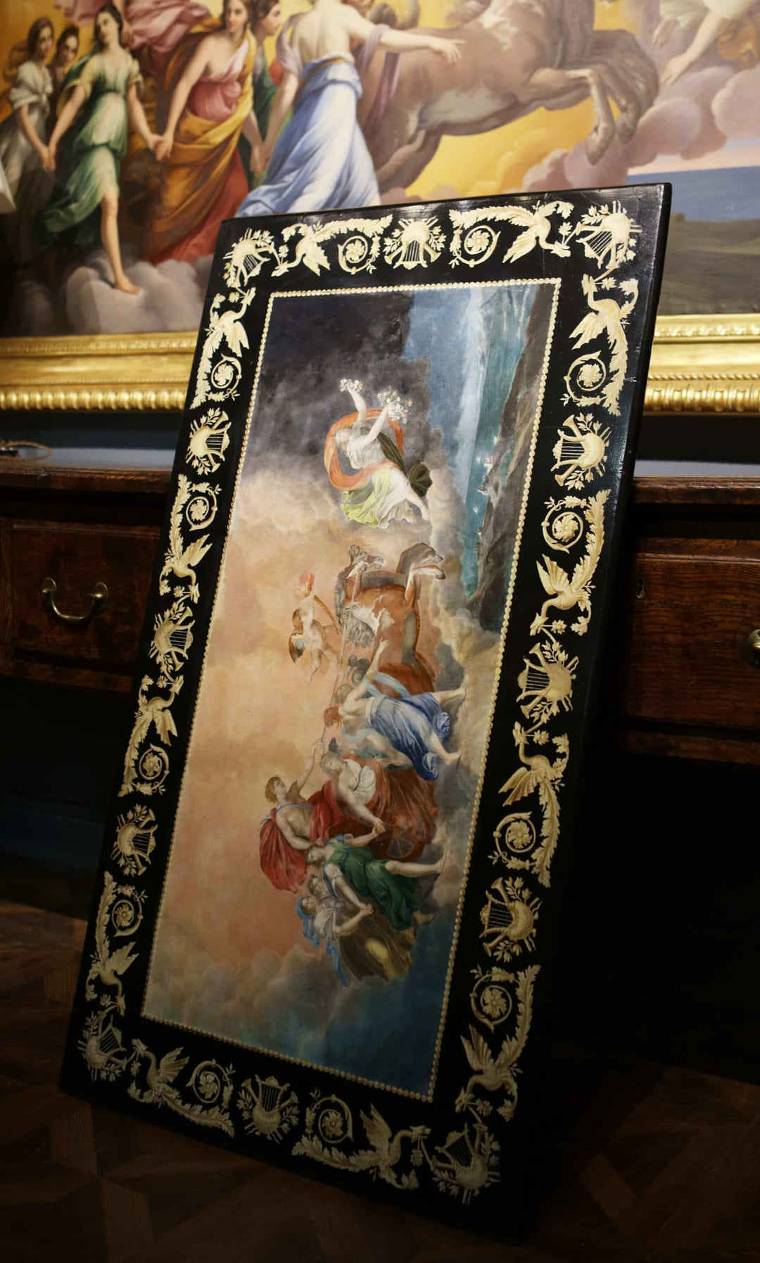 Pietro Della Valle Scagliola Table Top After Guido Reni