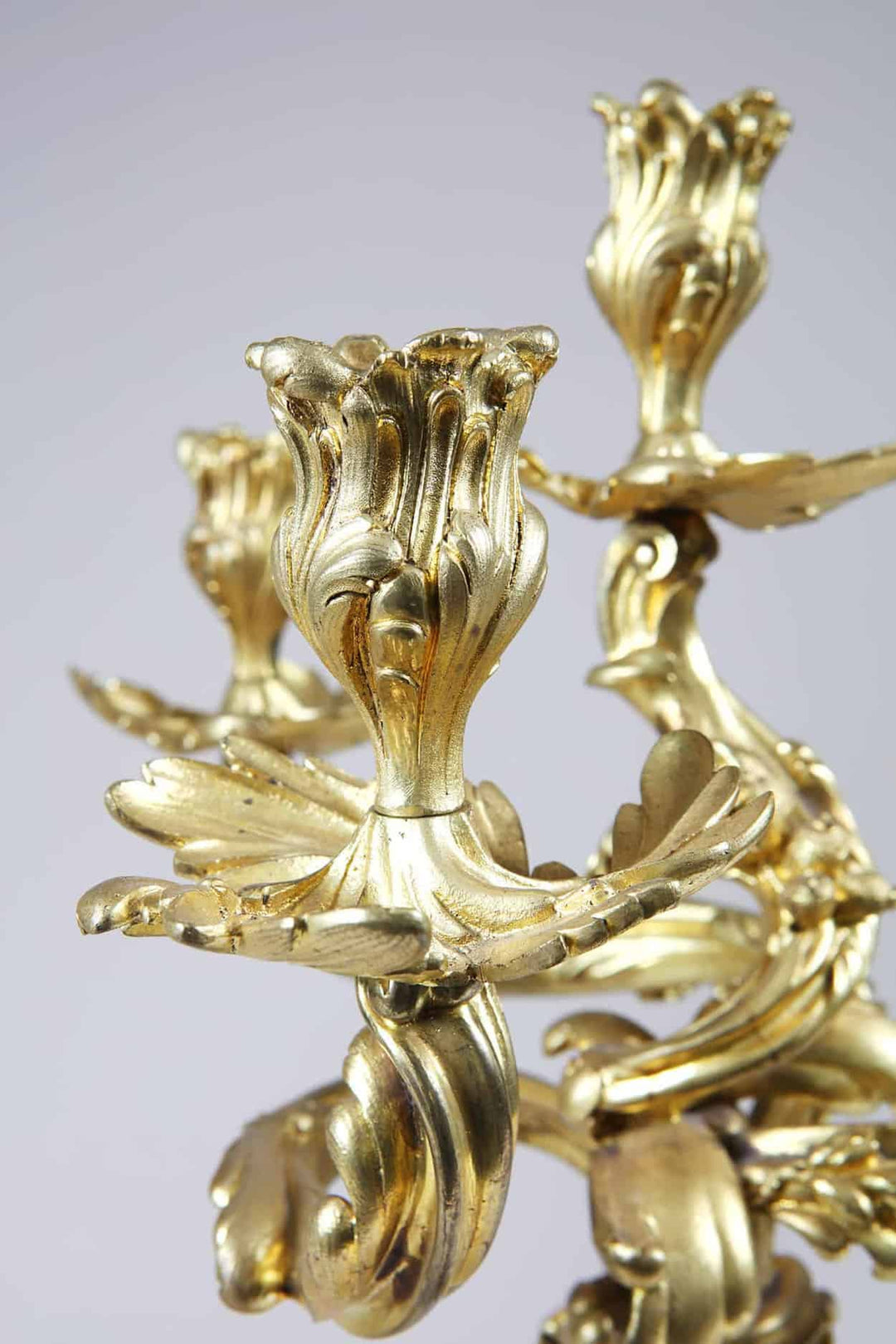 Pair of Louis XV Style Four-Light Ormolu Candelabra