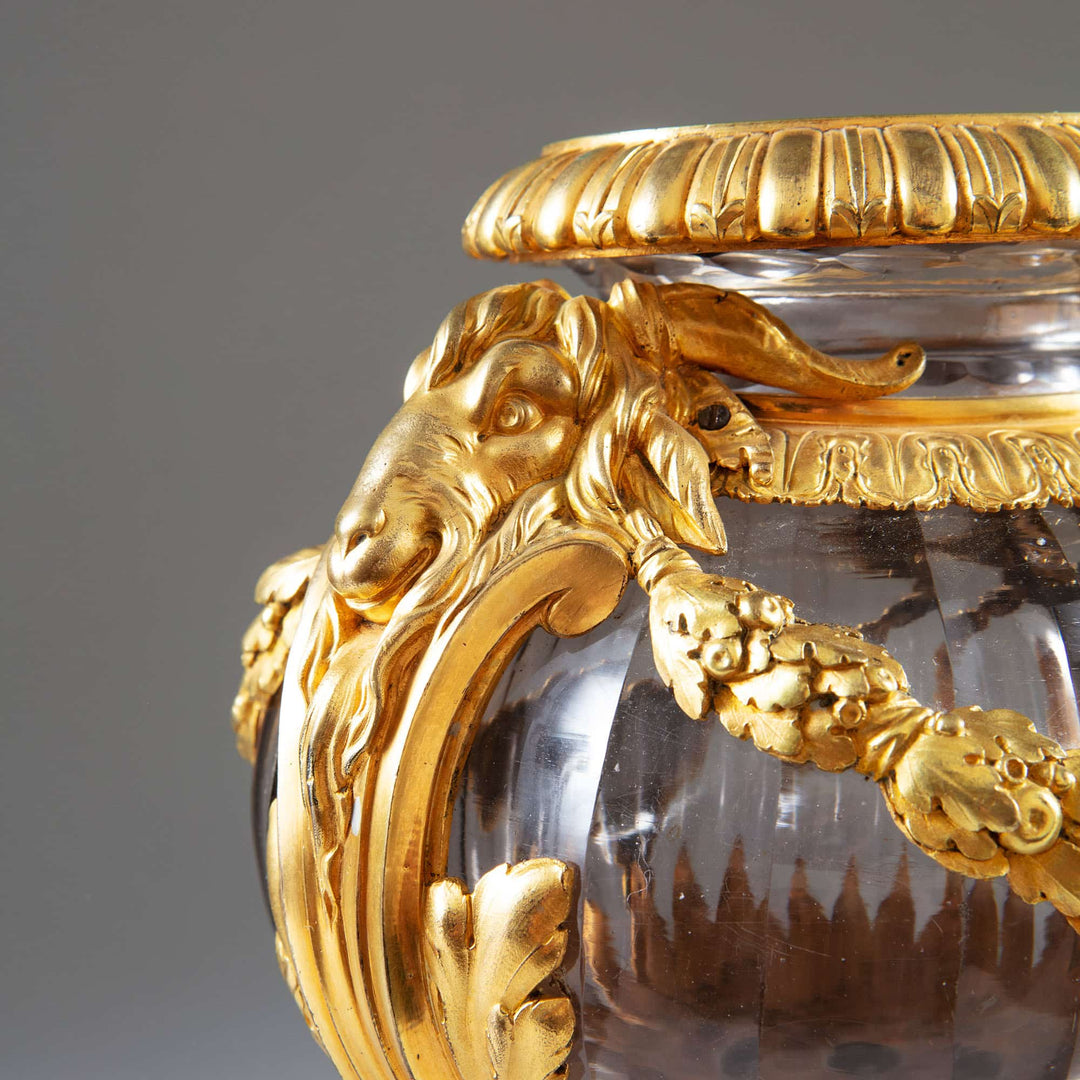 Neo-Classical Ormolu mounted Faceted Glass Vase