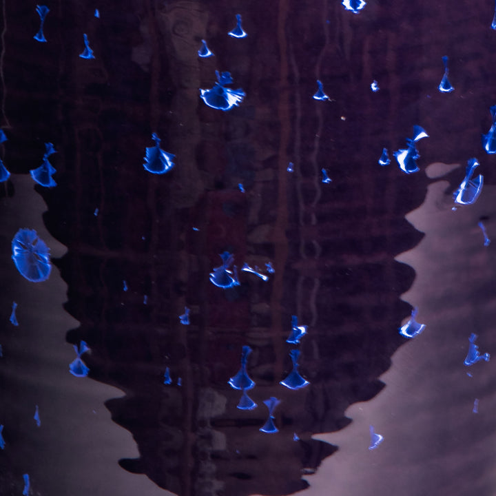 Crystalline Glazed Purple Vase Lamp