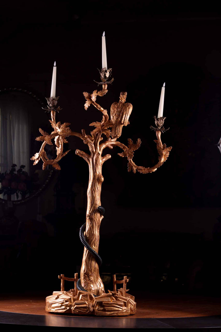 Chippendale Candelabra Centrepiece – The Fable of the Crow and Snake