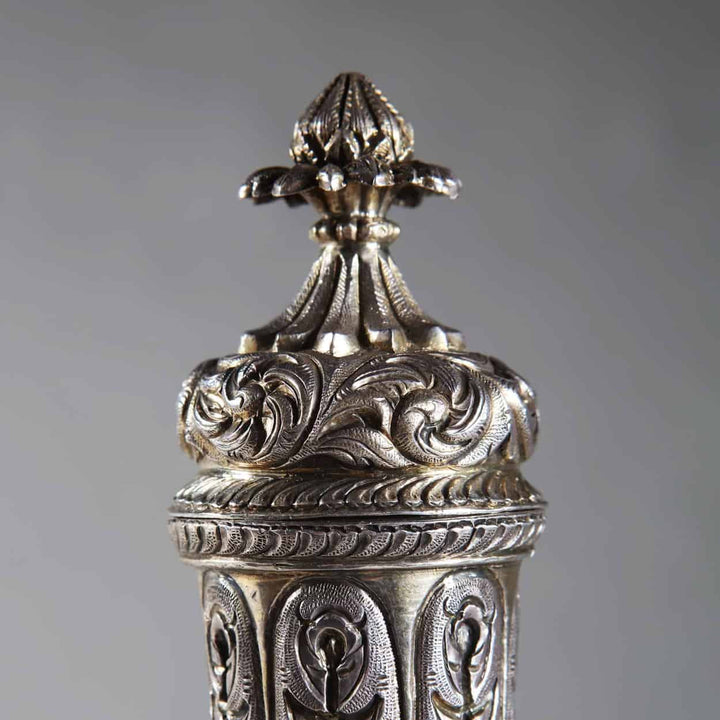 An Exceptional Indian Kutch Silver gilt Répoussé Flask
