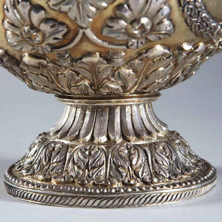 An Exceptional Indian Kutch Silver gilt Répoussé Flask