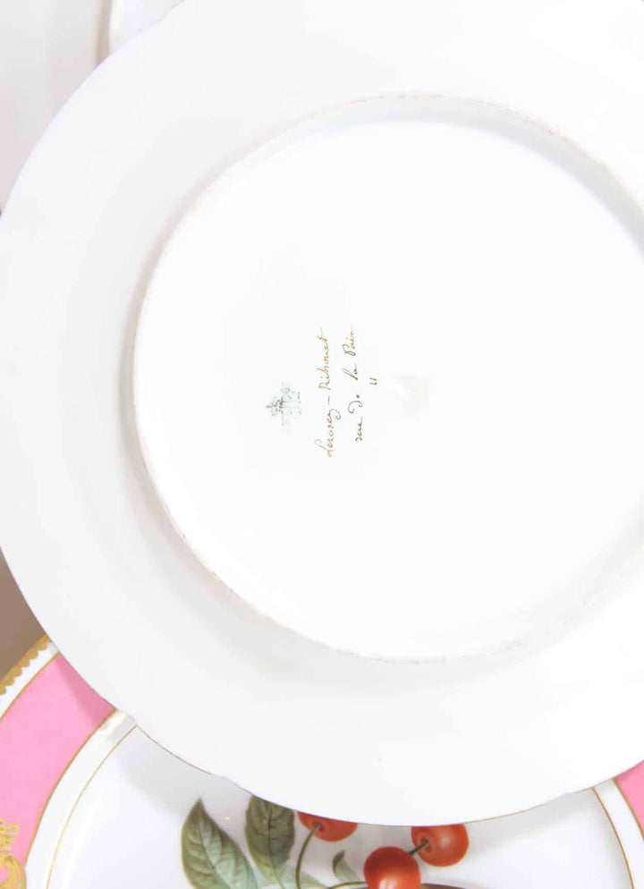 A Napoleon III Sevres Style Pink Porcelain Dessert Service