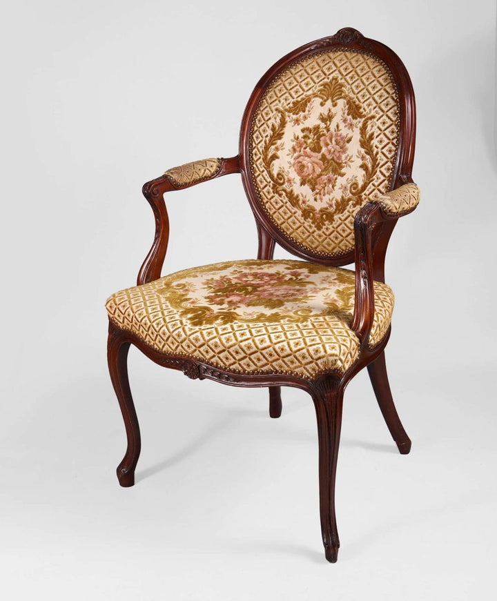Pair of George III Mahogany Armchairs
