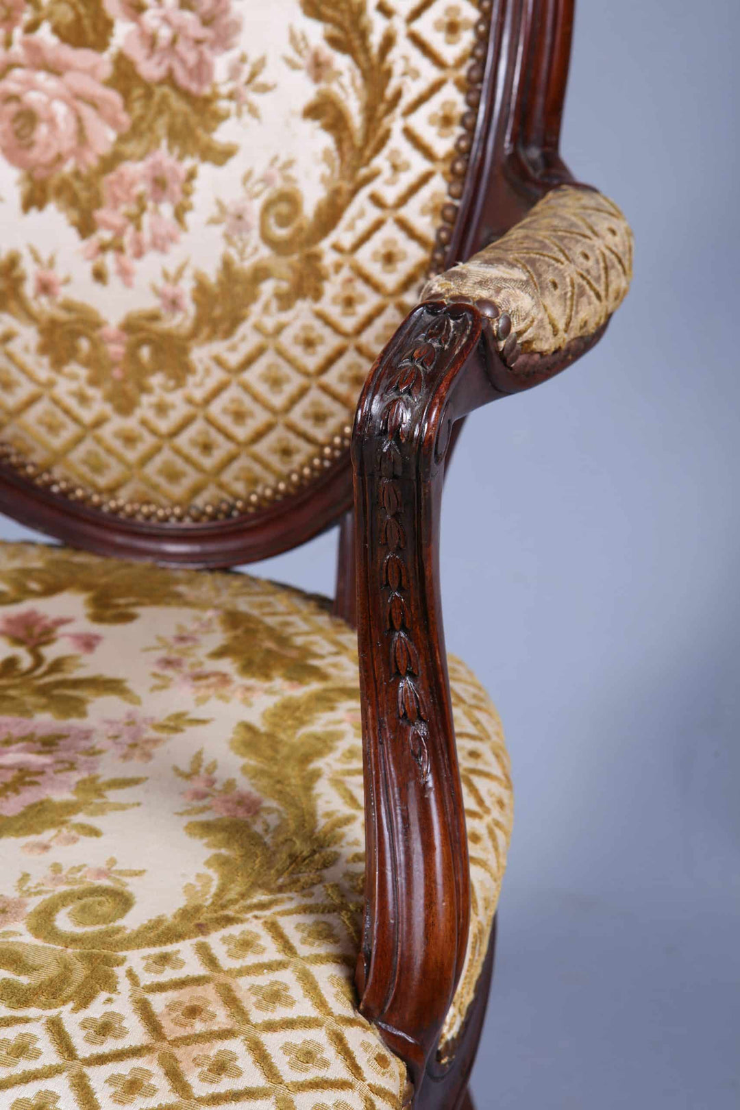 Pair of George III Mahogany Armchairs