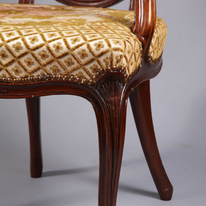 Pair of George III Mahogany Armchairs