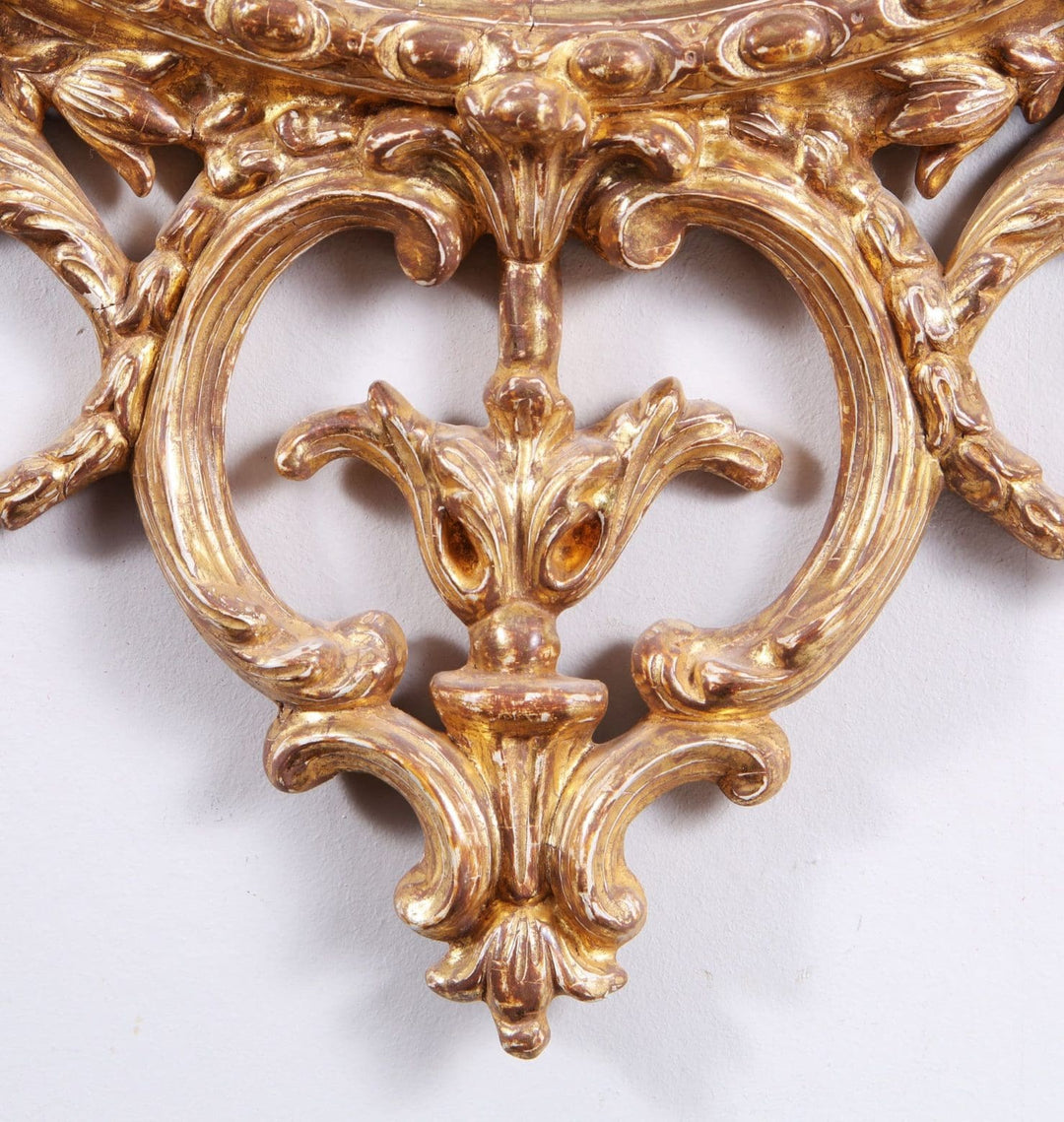 18th Century Carton Pierre Gilt Wall Mirror ornate giltwood detail with foliate and urn motifs in George III style