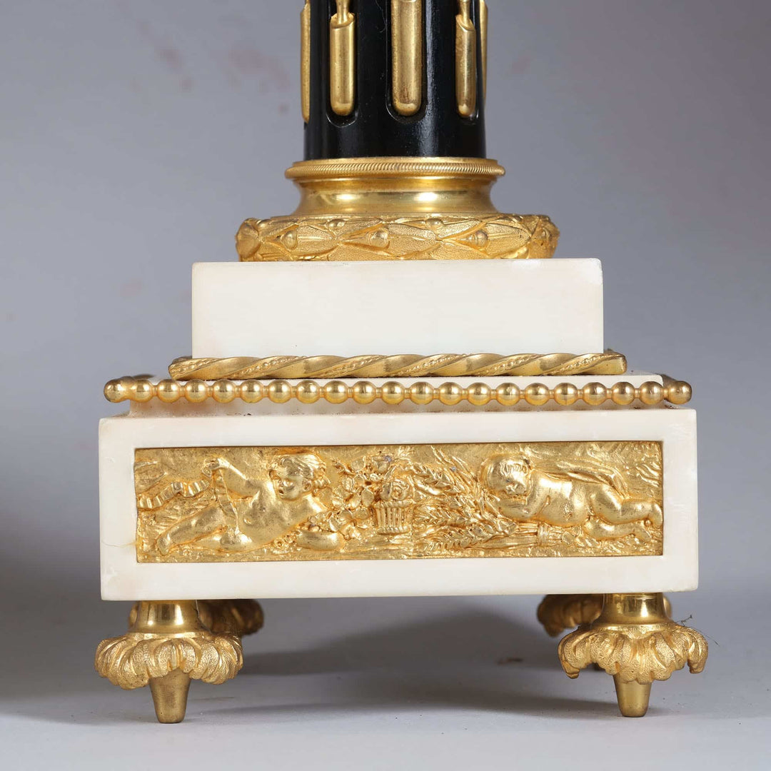 Napoleon III Porcelain Clock Garniture