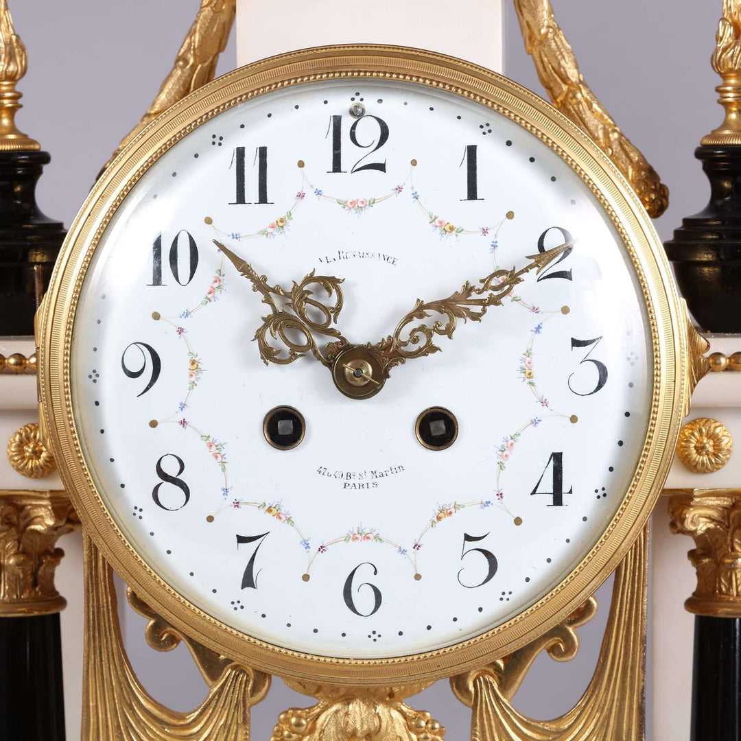 Napoleon III Porcelain Clock Garniture