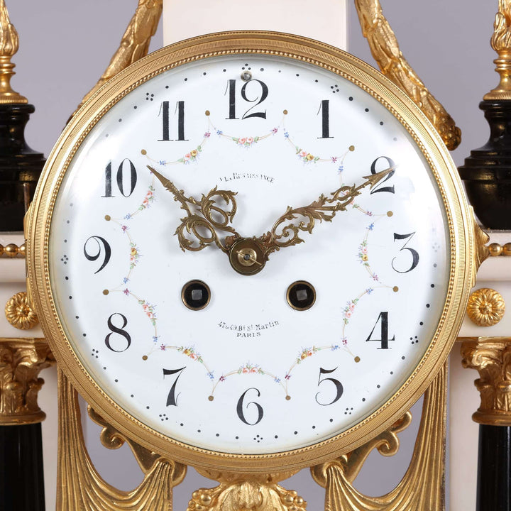 Napoleon III Porcelain Clock Garniture