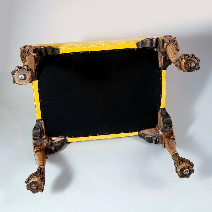 19th Century Faded Walnut George II Stool