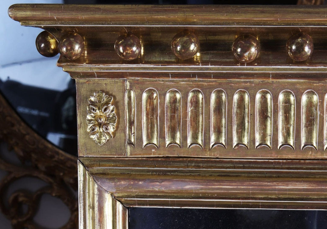 George III Three-plate Giltwood Overmantel Mirror