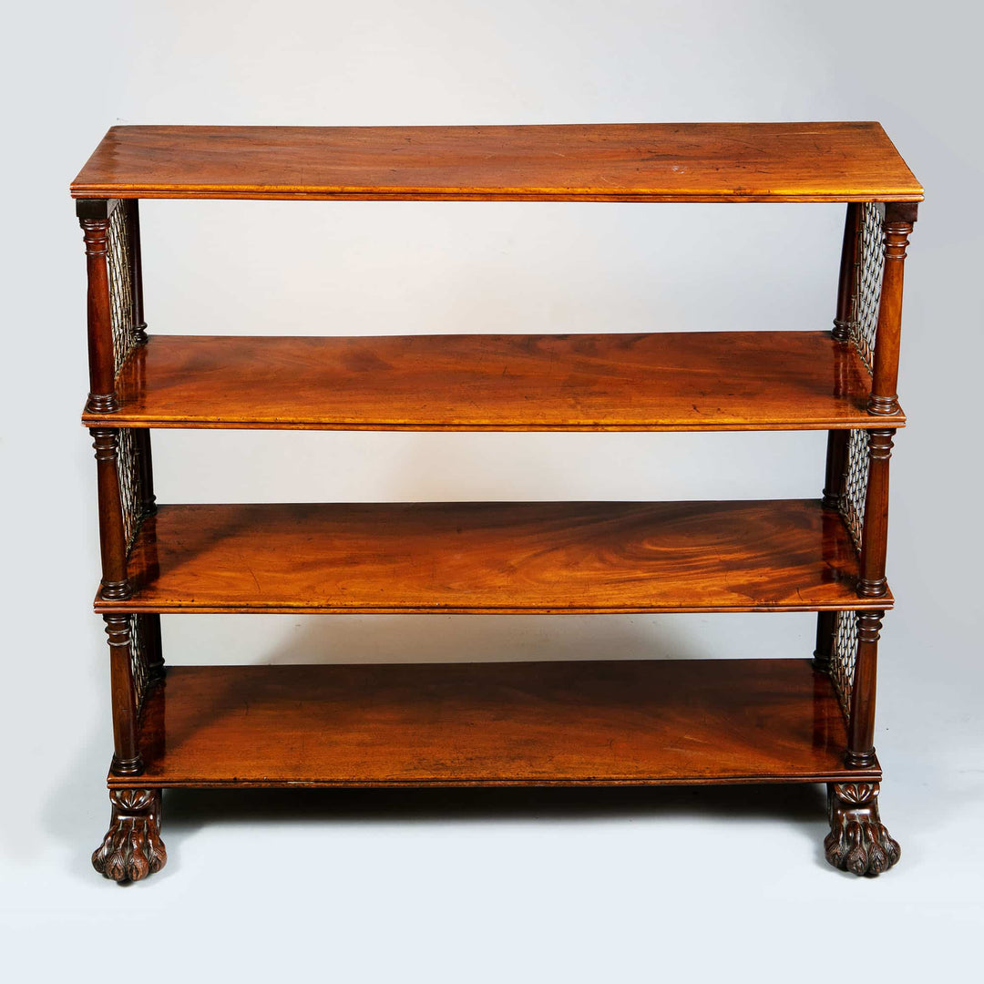 Regency flame mahogany set of shelves