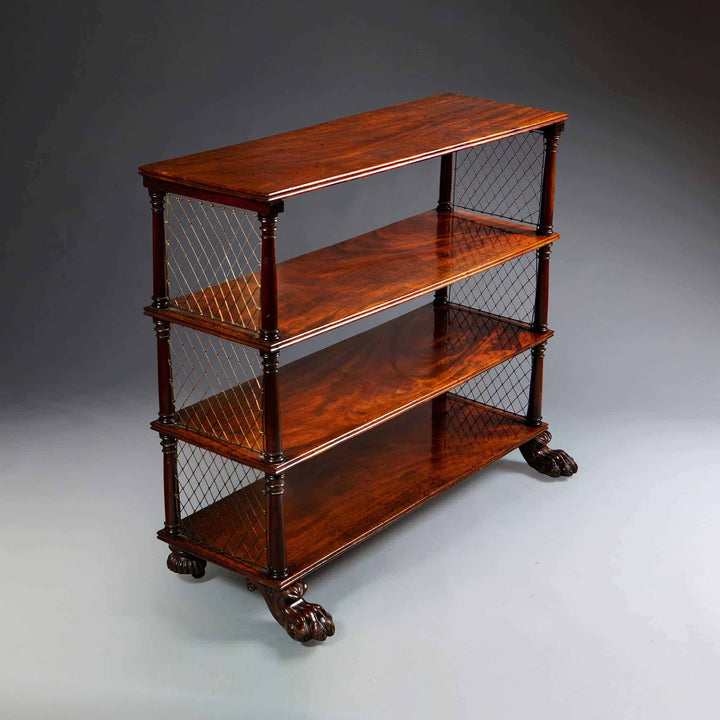 Regency flame mahogany set of shelves