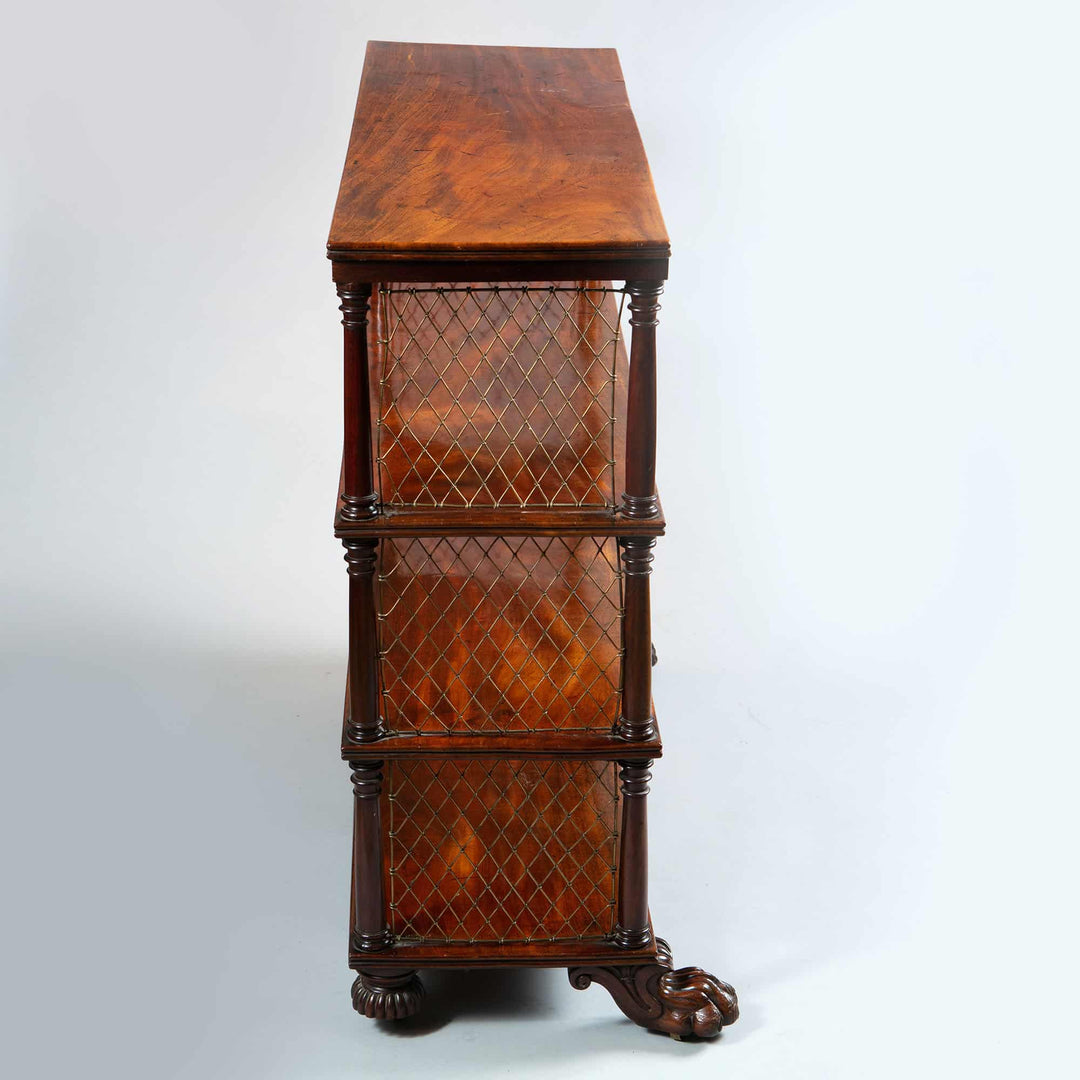 Regency flame mahogany set of shelves