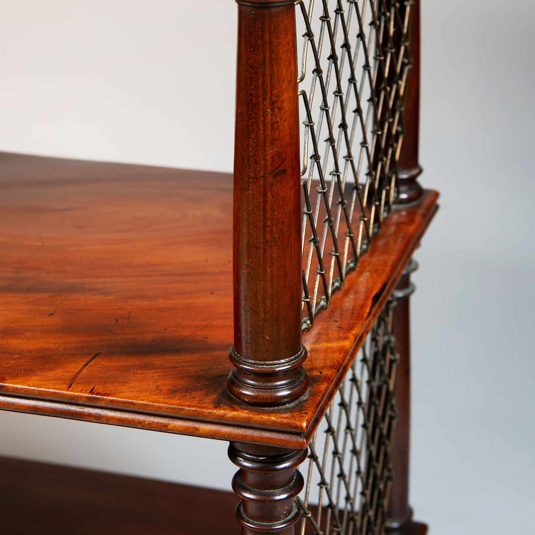 Regency flame mahogany set of shelves