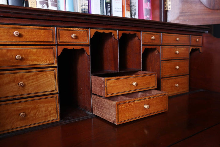 Narrow George III Hepplewhite Secretaire Bookcase